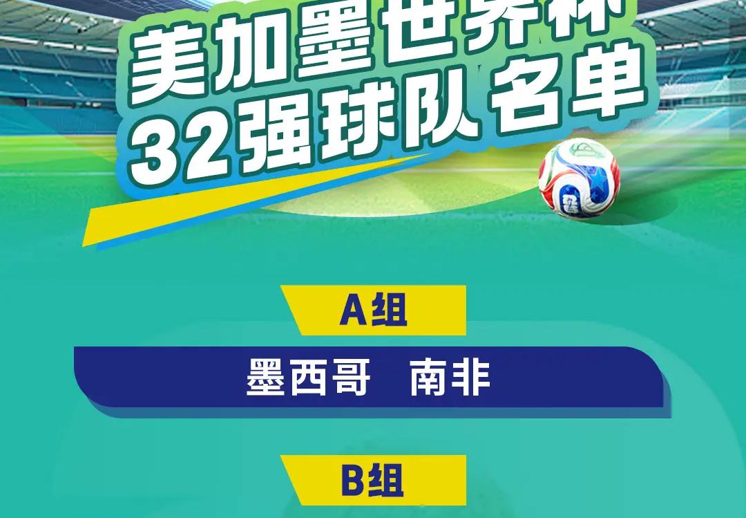 一图速览世界杯32强