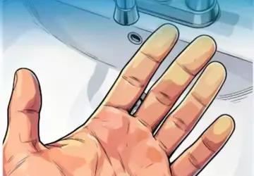 男子吹空调午睡手指冻到惨白发麻