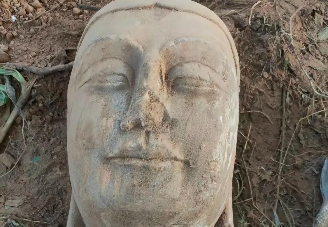 村民挖出1400年前佛首 博物馆方回应